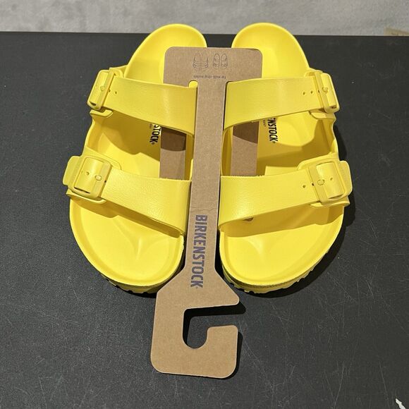 Birkenstock Other - Birkenstock Arizona EVA Mens 9 EUR 42 Yellow Rubber Adjustable Slides